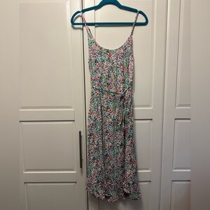J. Crew Multicolor Floral Midi Dress